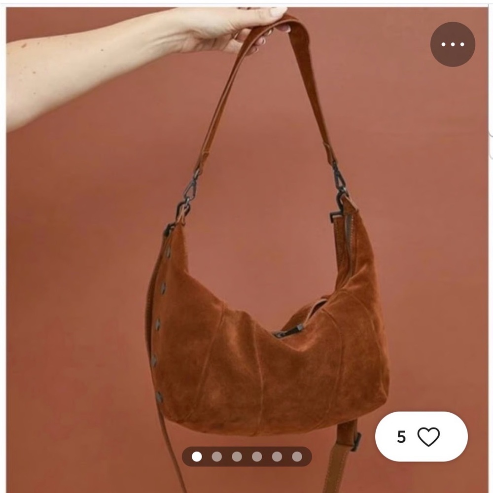 Hammitt Morgan Suede Mahogany cross body bag
